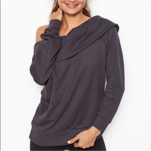 VICTORIAS SECRET SPORT Off the Shoulder Sweatshirt - Picture 1 of 9